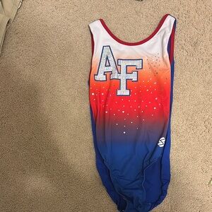 Airforce academy Red and Blue Gymnastics Leotard